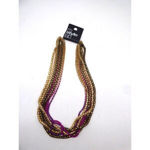 My Style Lab Multi-colored, Multi-Chain Necklace